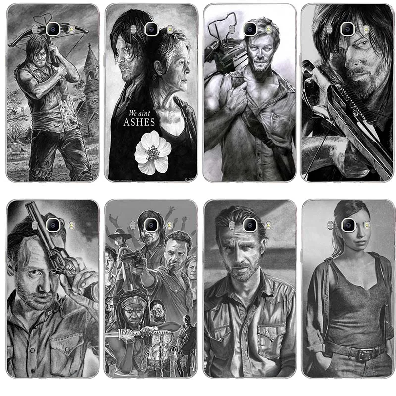 Ходячие мертвецы Дэрил Диксон мягкий тонкий чехол ТПУ для Samsung Galaxy A5 A10 A40 J3 J5 J6 J7 2016