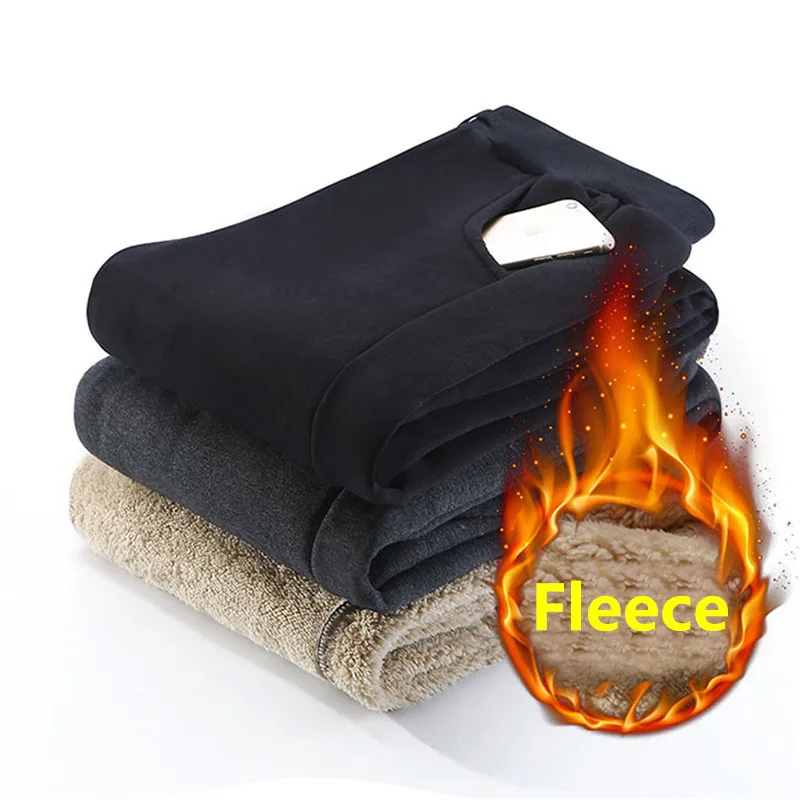 Зимние мужские брюки из кашемира и вельвета Утепленные Мужские спортивные штаны