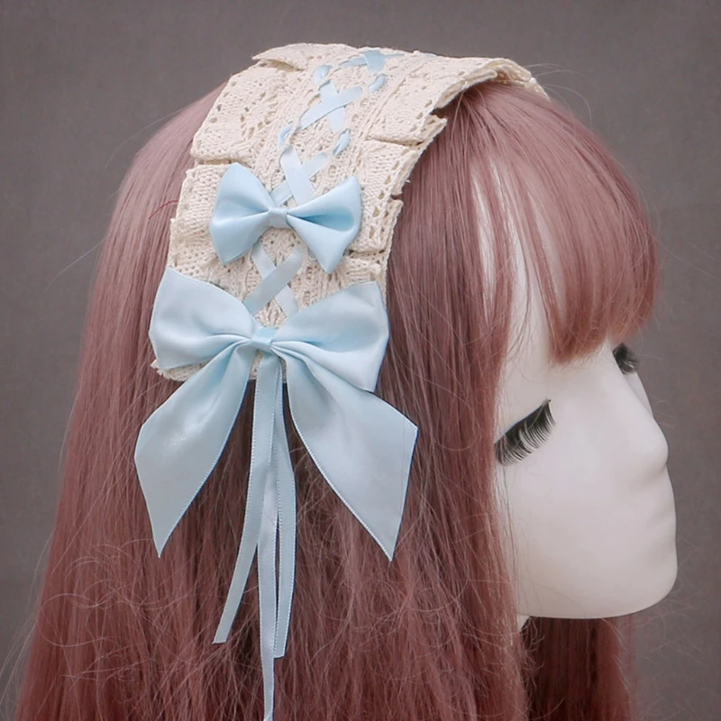 

Women Headband Sweet Lolita Vintage Head Hoop Girl Bowknot Hair Accessories Headwear