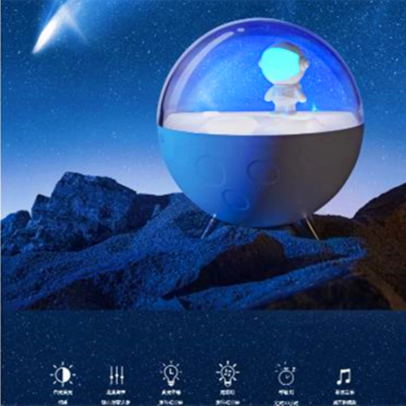 

Цветной ночник Astronaut Guardian с USB-зарядкой, сопровождающий спящий светильник, светодиодный ночник для студентов, музыкальный ночник