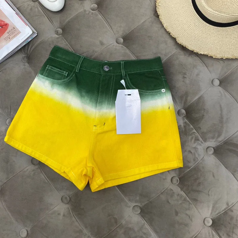 

2021 Summer Woman's Shorts Dazzling Colors Sexy Pants Zipper Cute Young Style Jeans Shorts Pants