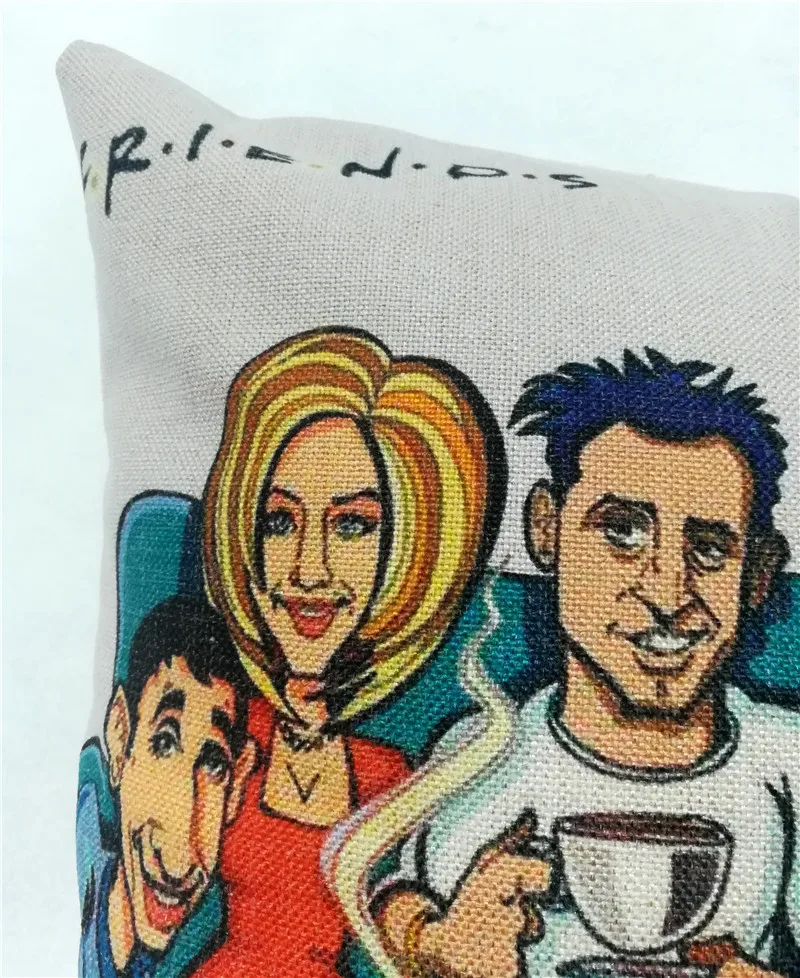 Новая Подушка на молнии 17x17 дюймов для друзей с героями мультфильмов центральный