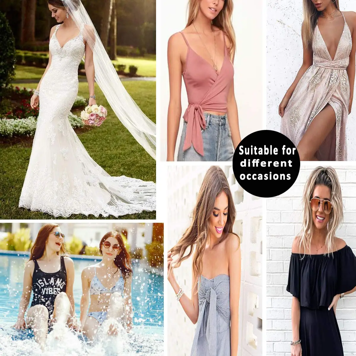 

Sexy Self Adhesive Invisible Push Up Bras For Women Strapless Femme Seamless Wireless Invisible Bralette Silicone Freedom Bra