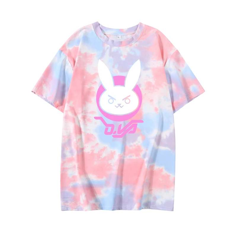 Женская футболка с принтом логотипа OW DVA Rabbit D.VA новая летняя японская и Корейская