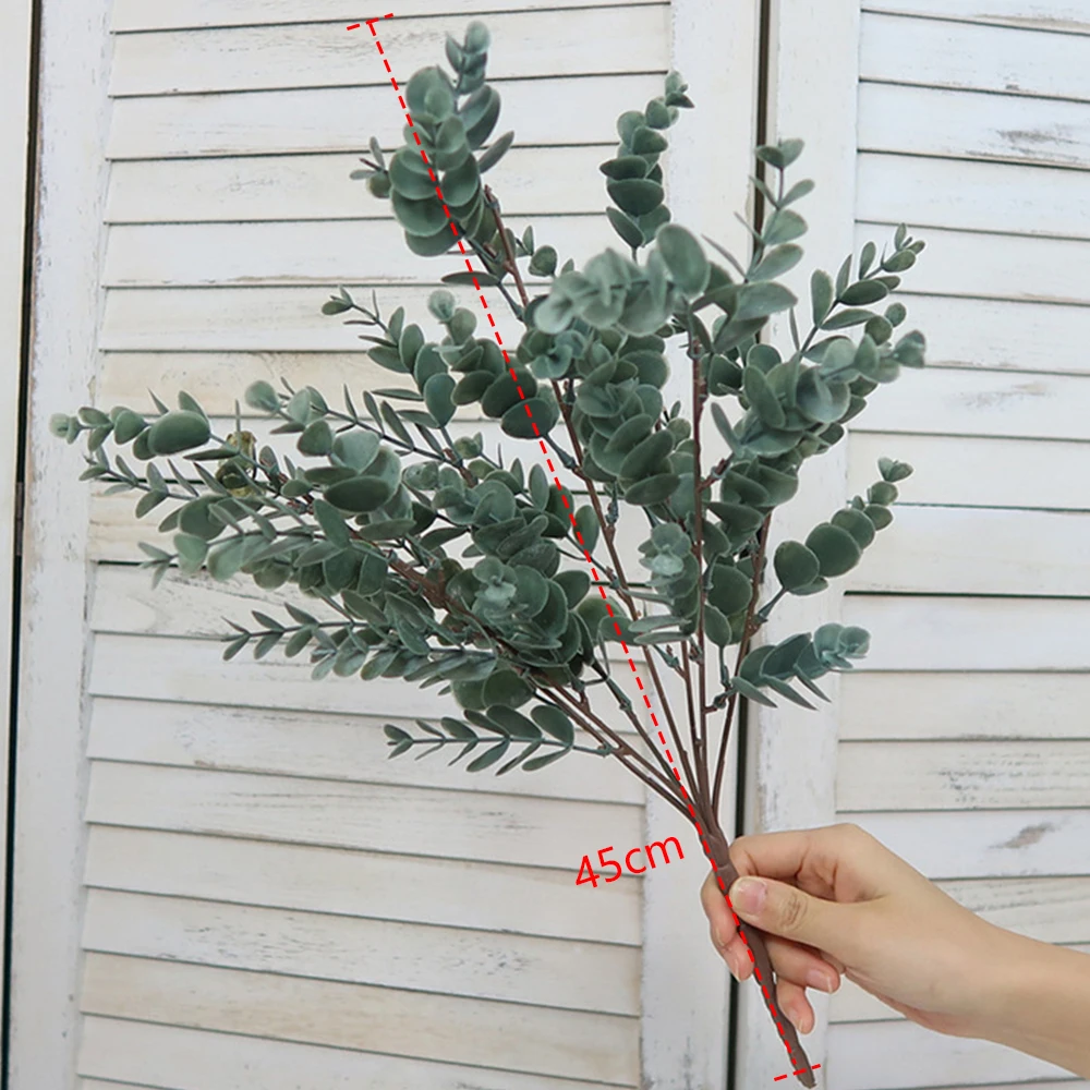

Nordic Style Wind Artificial Plants Bunch Fake Eucalyptus Money Leaf Home Decor Flower Arrangement Photography Props Green Plant