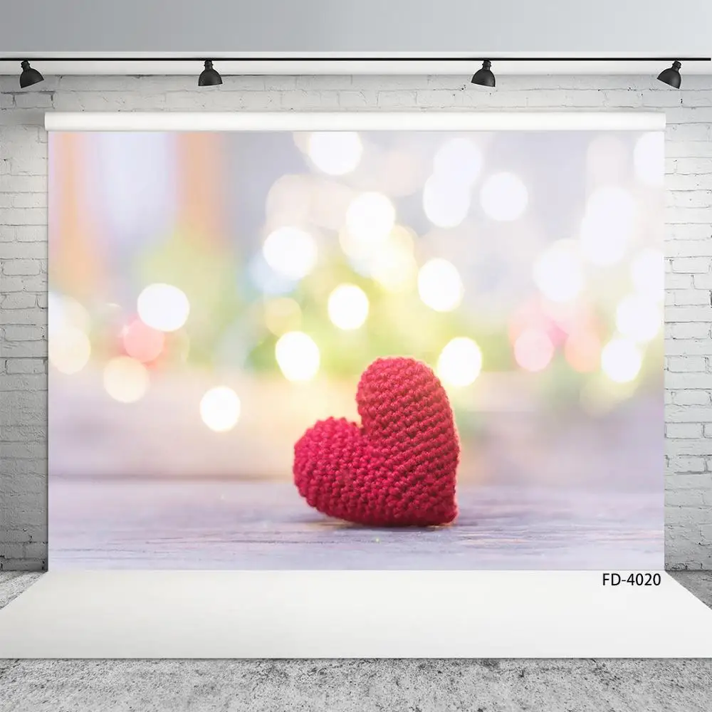 Фотофон для портретной фотосъемки возлюбленных детей с красным сердцем