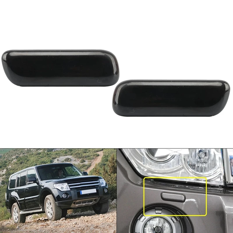 

Car Headlight Washer Nozzle Cover Cap for Mitsubishi Pajero V93 V97 2006 2007 2008 2009 2010-2019 8264A027 8264A028