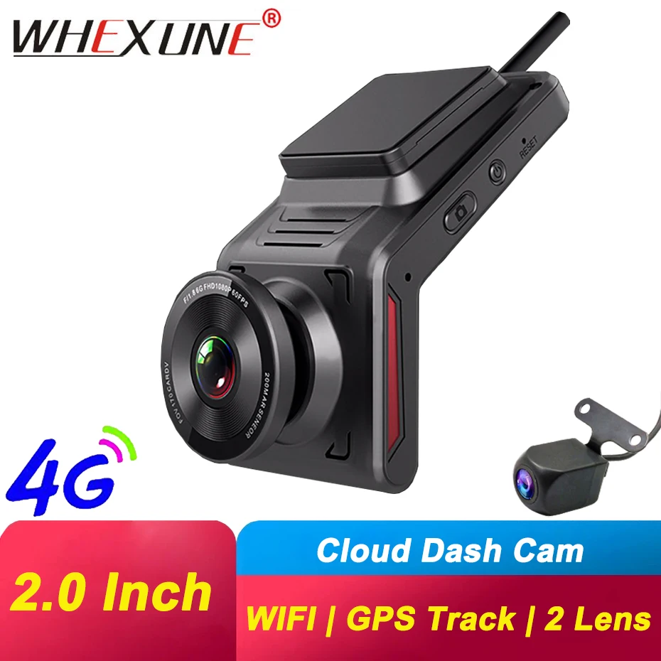 WHEXUNE K18 4G Мобильный dvr видеорегистратор 2.0in мини WI FI камера с двойным объективом