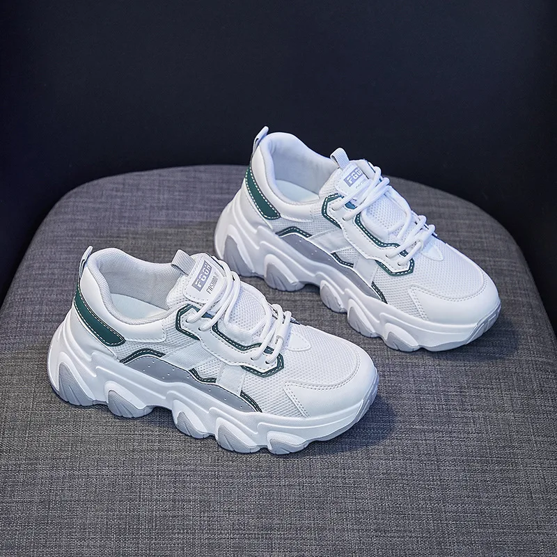 

Dad Shoes Women White Sneakers Breathable Female Casual Shoes Comfortable Sneakers Platform for Women White Footwear