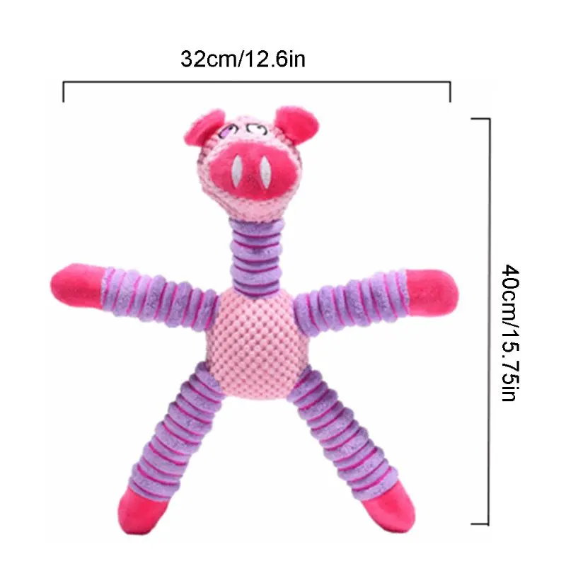 

Pet Cat Dog Plush Chew Toys Play Sound Squeaker Interactive Animal Doll Molar