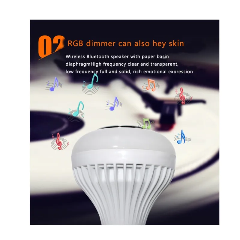 E27 светодиодный беспроводной Bluetooth динамик 12 Вт RGB лампа 16 цветов умный свет