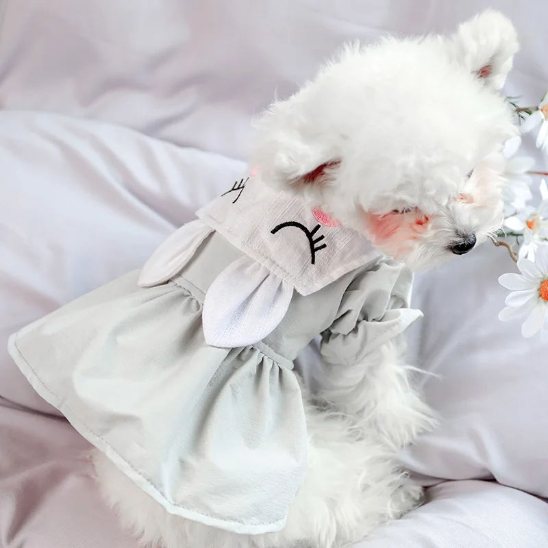 

Spring Summer Dog Dresses Cute Bunny Princess Teddy Skirts for Dogs Costume XS S M L XL