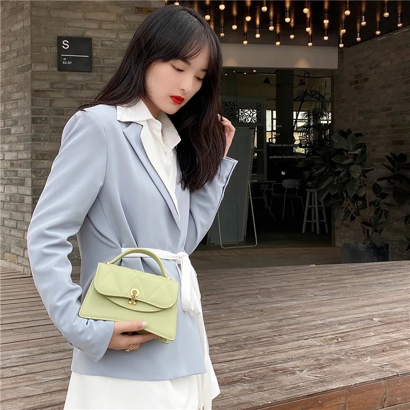 

2021 New Handbag Exquisite Women Small Square Bag High Quality Leather Fashion Crossbody Bag For Women
