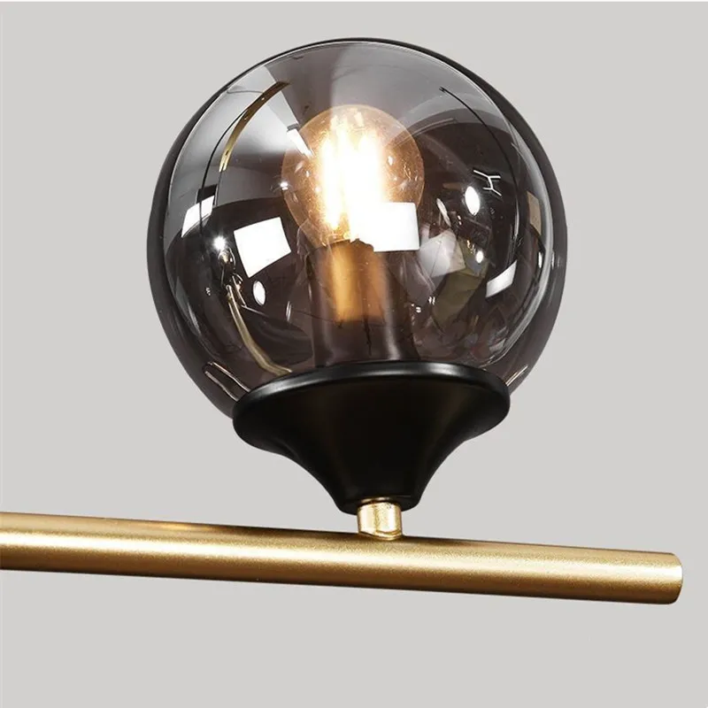 modern glass ball led ceiling chandelier for kitchen dining tables desks room pendant fixture home decor interior lighting black free global shipping
