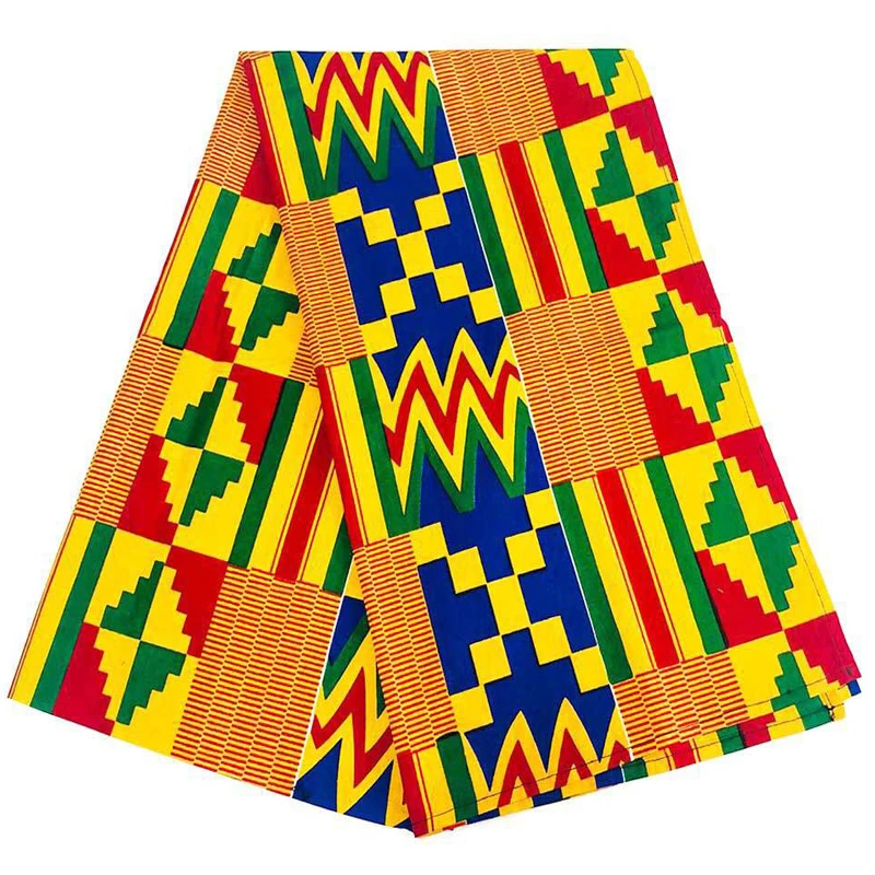 Африканский Анкара принты kente воск tissu хлопок настоящий голландский воск высокое качество Африка швейный материал для вечернего платья 6 ярдов