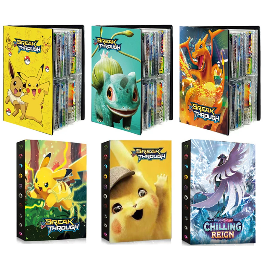 

Anime 240Pcs Pokemon Cards Kawaii Album Books Game Collection Cards Holder Hobby VMAX File Loaded List Kids Toys Gift Christmas