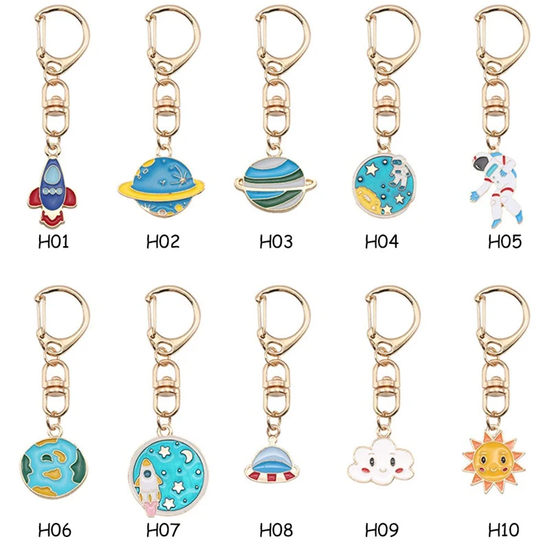 

Astronaut Key Chains Space Travel Collection Keychain Planet Star Galaxy Keyring Key Charm Gift For Space Lover