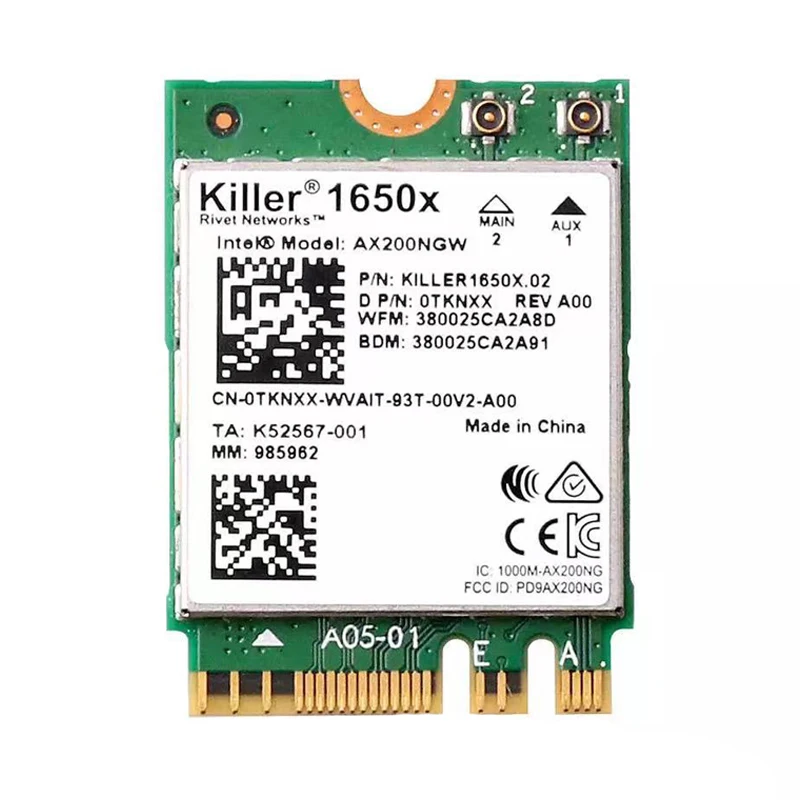 Двухдиапазонный ноутбук Intel killer 1650X 3000 м Bluetooth 5 1 гигабитная беспроводная сетевая
