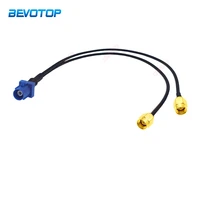 bevotop 1%e2%9c%96fakra c male to 2%e2%9c%96sma male splitter cable y type rg174 pigtail car navigation gps antenna extension coaxial jumper