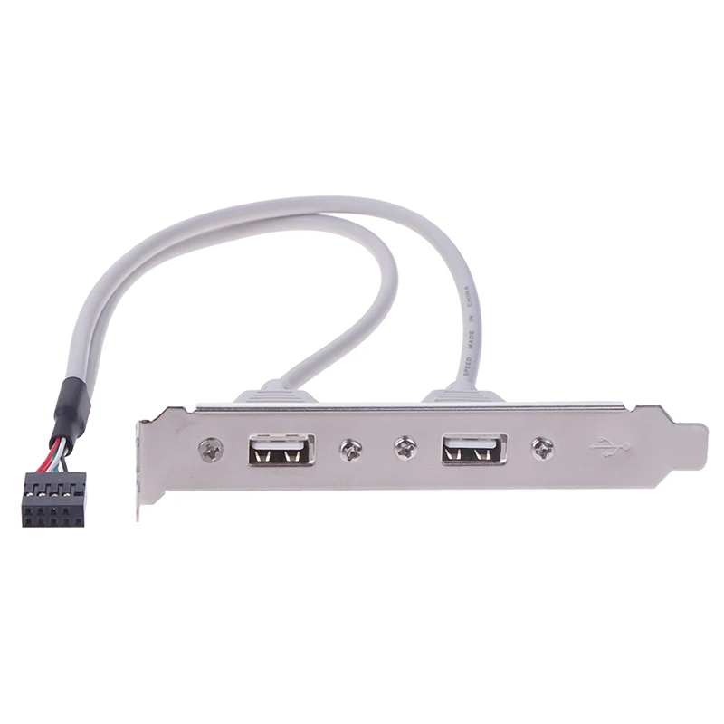 

1Pc 2 Port USB2.0 Rear Panel Expansion Bracket to Motherboard USB Header Adapter Hot sale