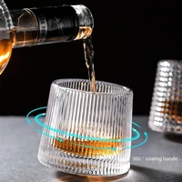 tumbler whiskey glass creative rotating decompression beer glass rotating crystal foreign wine cup ktv bar home wine drinkware