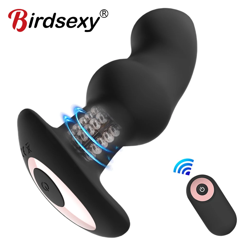 Vibrating Anal Beads vibrator Male Prostate Massager sex toys for Men Gays Unisex butt plug Adult Butt Plug | Красота и здоровье