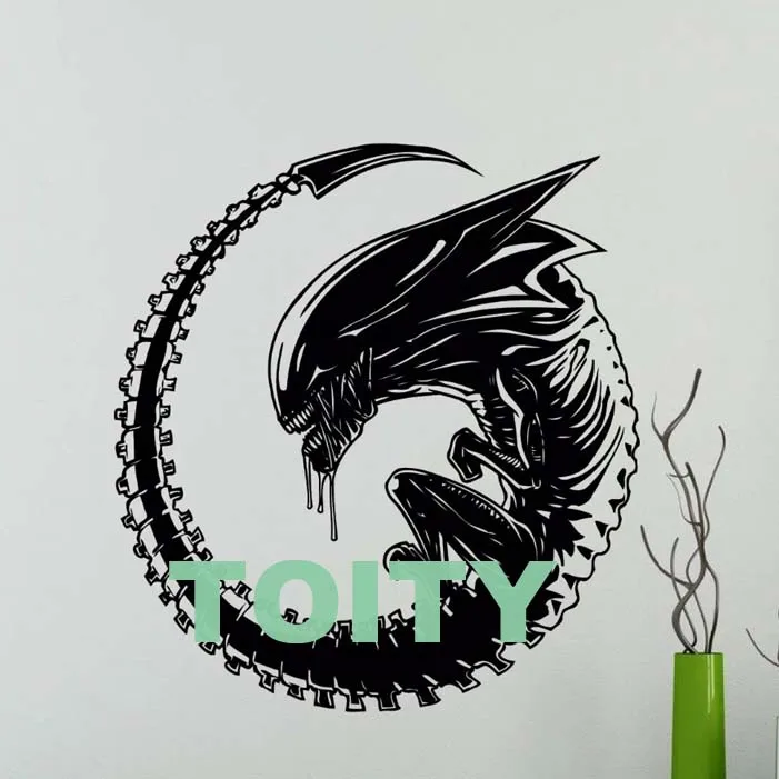 H61cm x W57cm 29 дизайнов, Инопланетянин, наклейка на стену, 1979, фильм, Xenomorph, плакат, виниловая наклейка, для дома, детской комнаты, декор интерьера, в общежитии, студия, художественная Фреска - Цвет: H61cm x W57cm