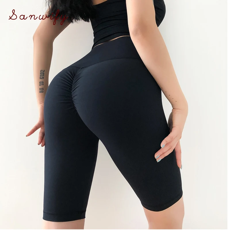 

Women Sexy Hip Fold Push Up Sports Shorts Slim Push Up Fitness Shorts High Waist Running Fitness Shorts Workout Clothes
