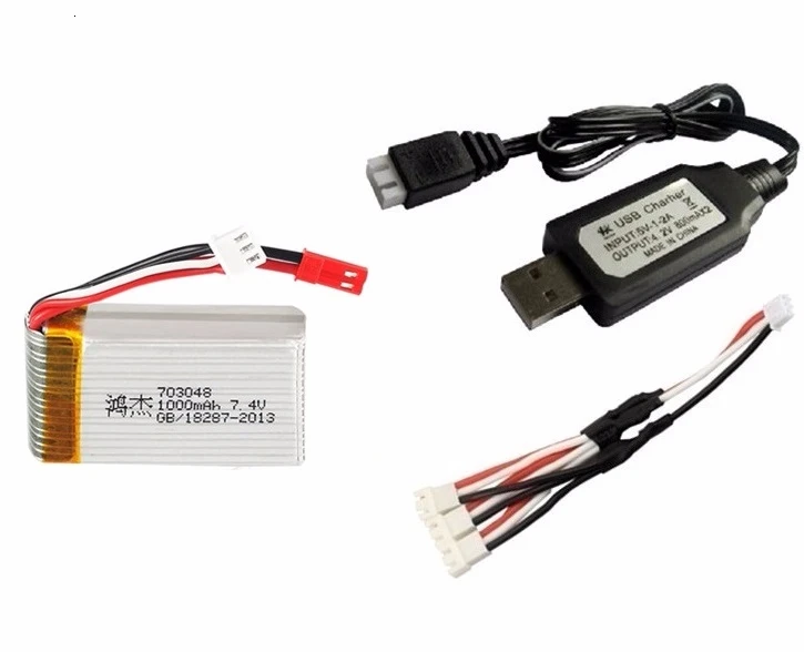 7,4 v 1000mah 703048 Lipo батарея+ зарядное устройство для MJXRC X600 U829A U829X X600 F46 X601H JXD391 FT007 2s Lipo батарея RC игрушка Батарея - Цвет: Burgundy