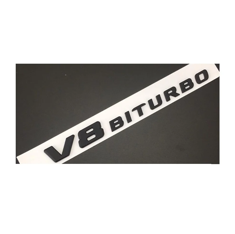 Хромированная матовая блестящая черная красная эмблема V8 BITURBO V8BITURBO с буквами для