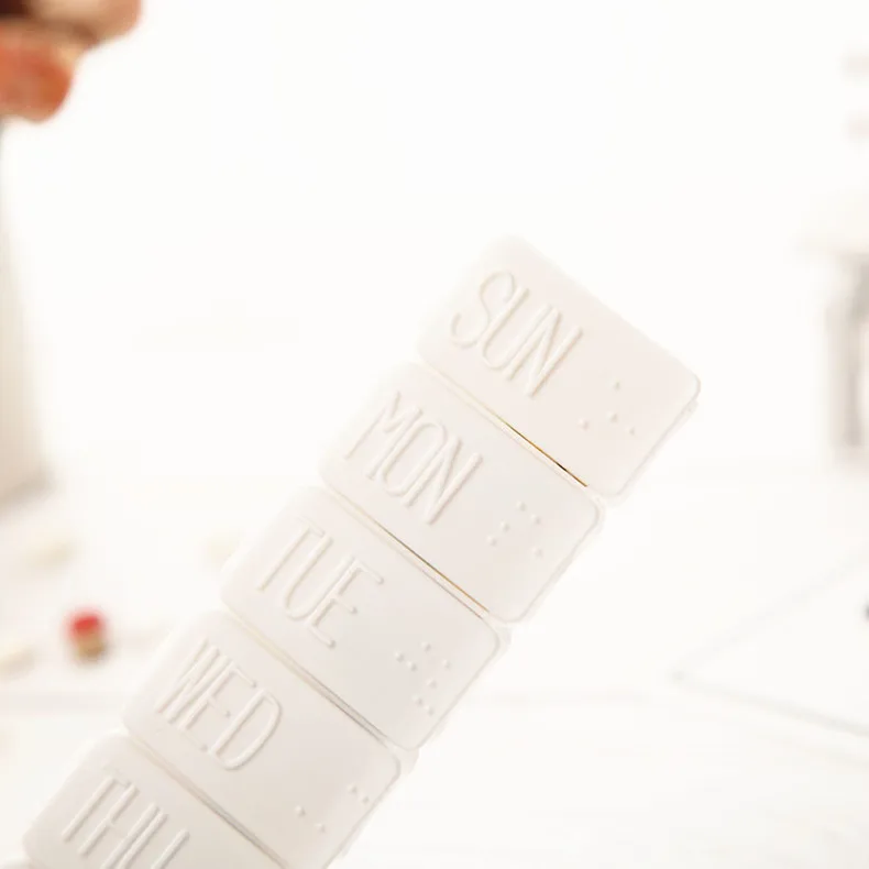 Портативный 7 дней держатель для таблеток Еженедельный медицинский органайзер