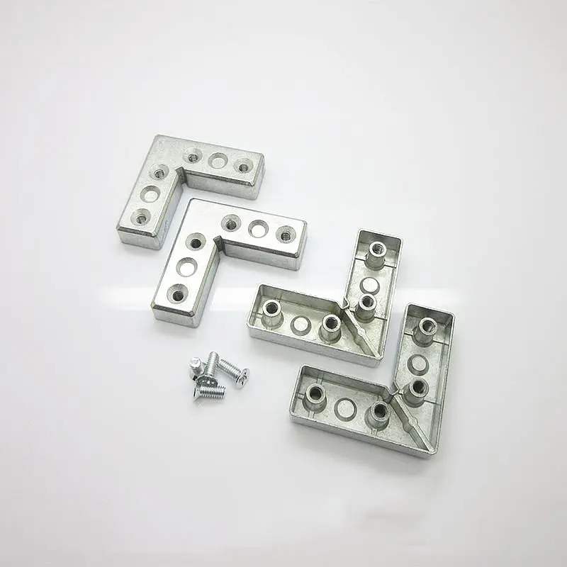 Правая угловая скобка и Соединительная деталь для дверей из алюминиевого