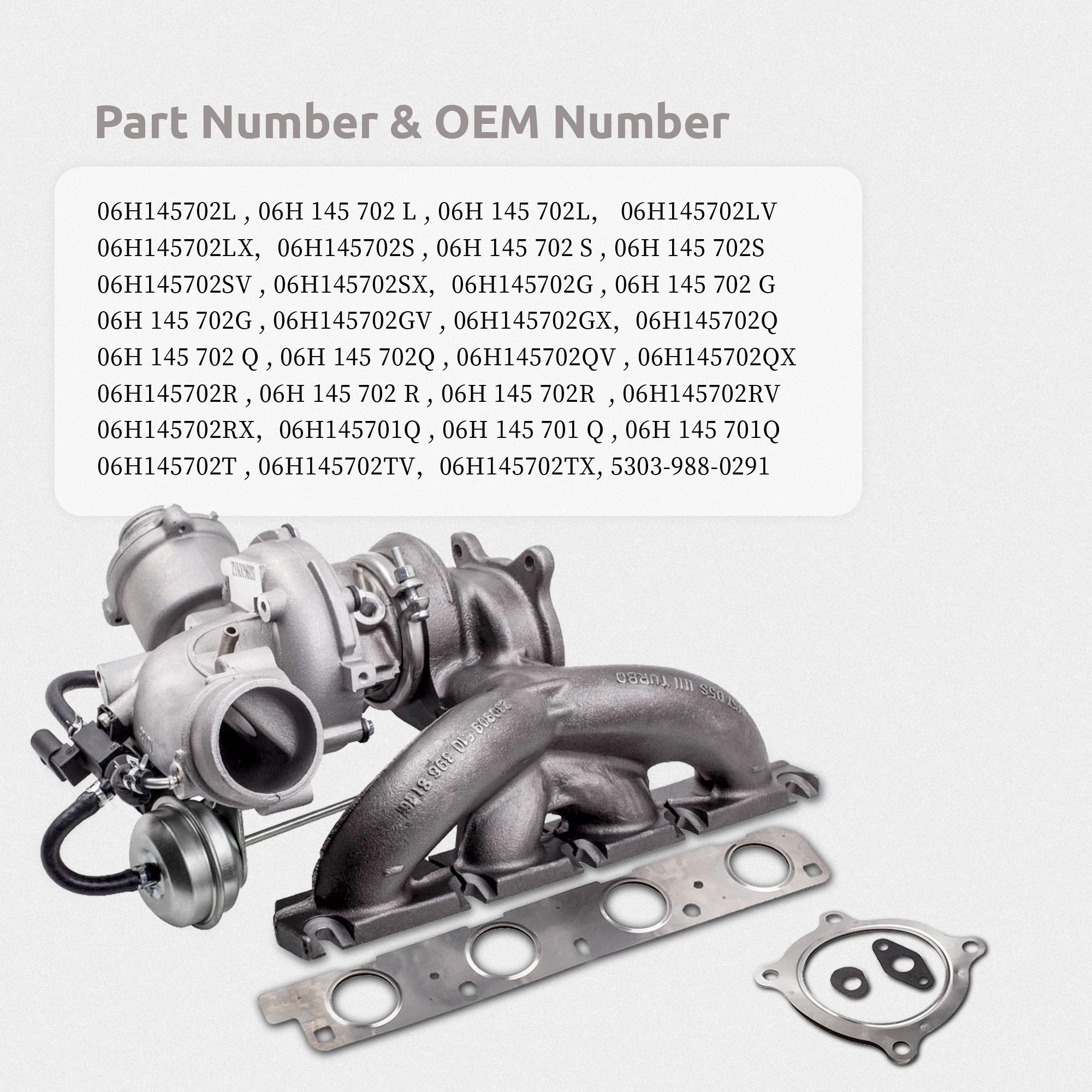 Turbo зарядное устройство для Audi A4 Avant Quattro 2 0 TFSI 2009 2010 2011 2012 06H145702L 06H145702S 06H145702G