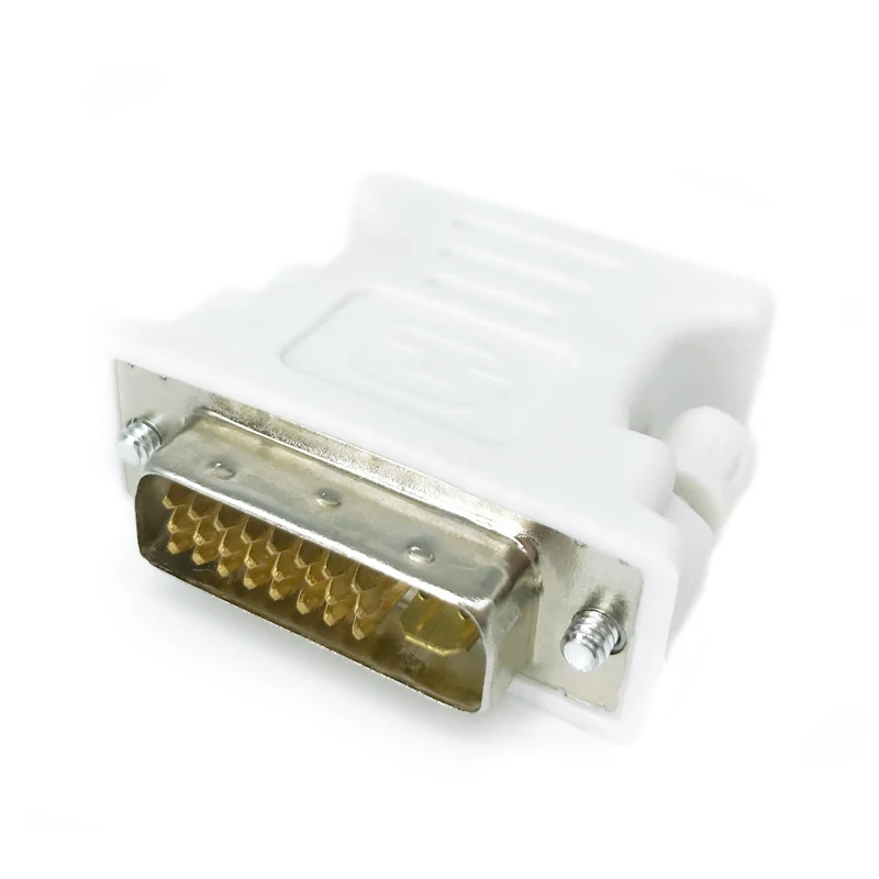 White С DVI на VGA Кабель-адаптер штекер к женскому DVI 24+ 5 Pin к VGA 1080P конвертер адаптер для HDTV монитора компьютера ПК ноутбука DVI-I - Цвет: White