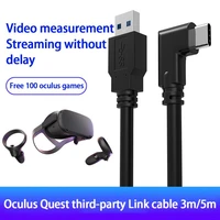 3m 4m 5m for oculus quest 2 charging cable type c data cable elbow vr cable vr glasses computer cable charger accessories