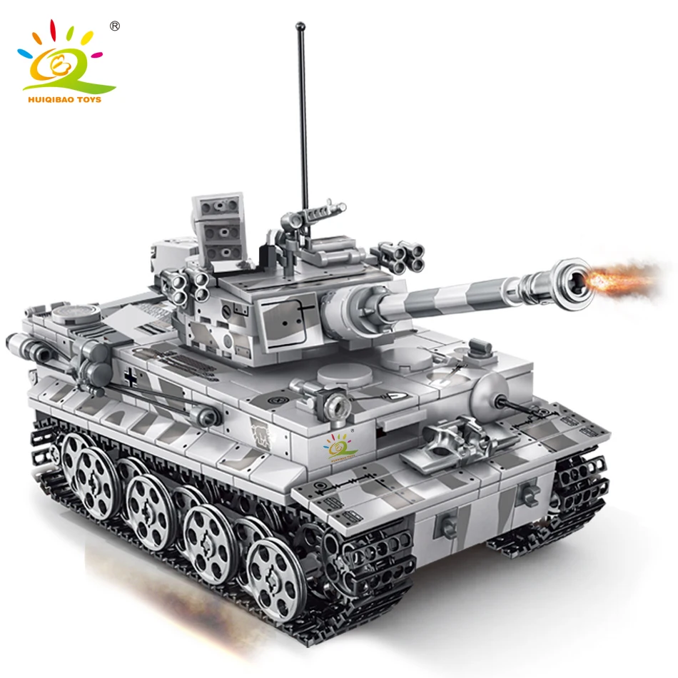 HUIQIBAO TOYS 1154pcs Military German Tiger Tank Building Blocks WW2 Army Soldier Figure Set For Children Boy Bricks | Игрушки и хобби