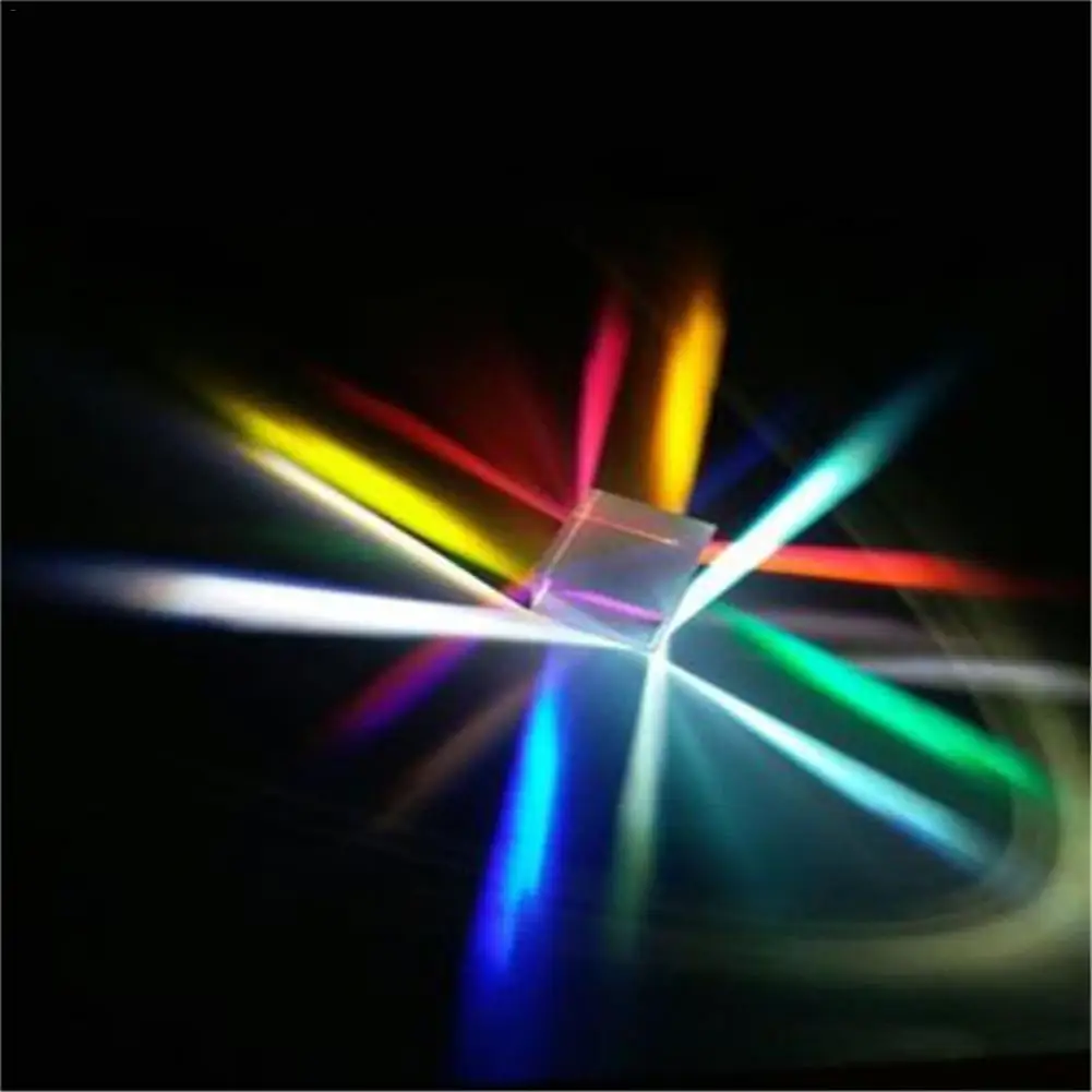 Prism Six-Sided Bright Light Combine Cube Stained Glass Beam Splitting Optical Experiment Instrument | Инструменты