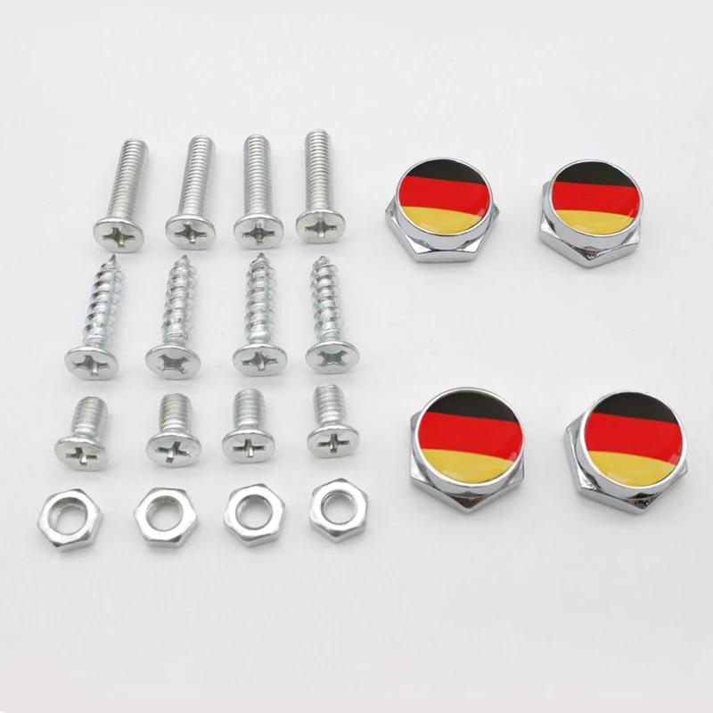 ZZTZZ 4 шт./компл. хромированный металлический флаг Германии логотип Противоугонный