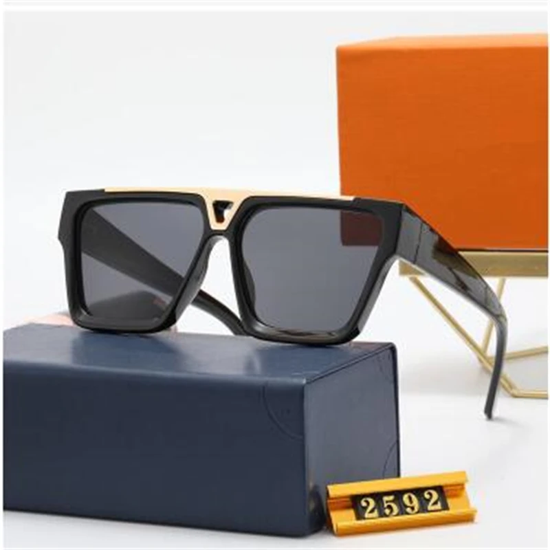 

New luxury big frame sunglasses for women Brand fashion sunshade mirror hardcover box matching