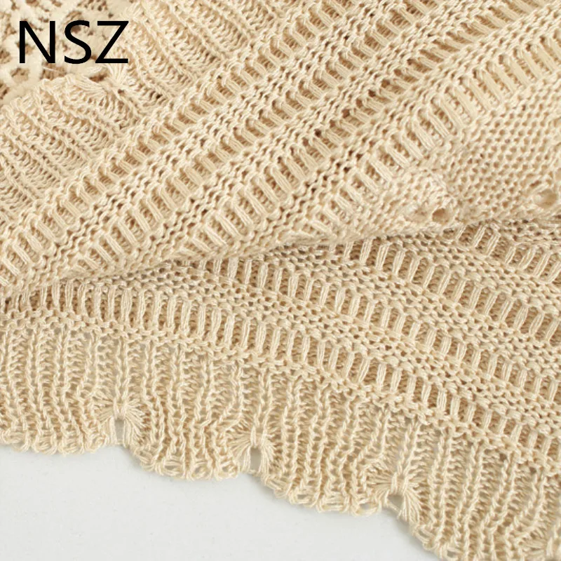 NSZ Женская кружевная рубашка короткий рукав трикотажная футболка обрезанный Топ