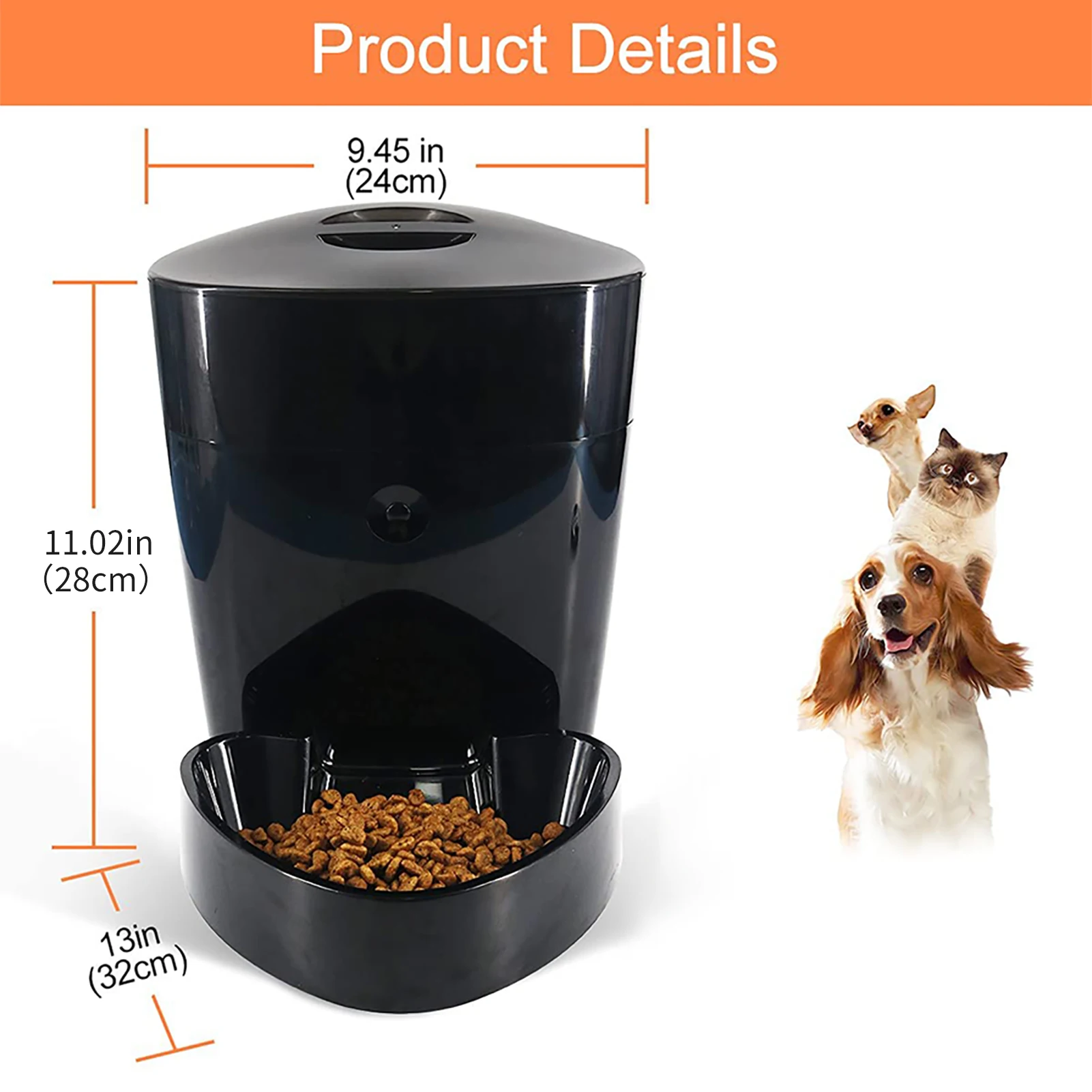 

4L собака кошка автоматической подачи смарт-дозатор для домашних животных Перезаряжаемые таймер Электрический сухой контейнер для пищевых ...