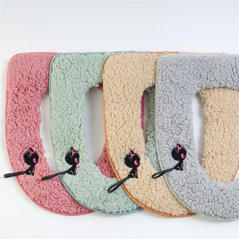 Универсальный мягкий чехол для сиденья унитаза моющаяся подкладка волшебная