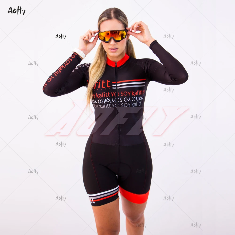 

2020new Kafit Women‘s long Triathlon Cycling clothes Skinsuit sets Macaquinho Ciclismo Feminino MTB BIKE Clothing Jumpsuit kits