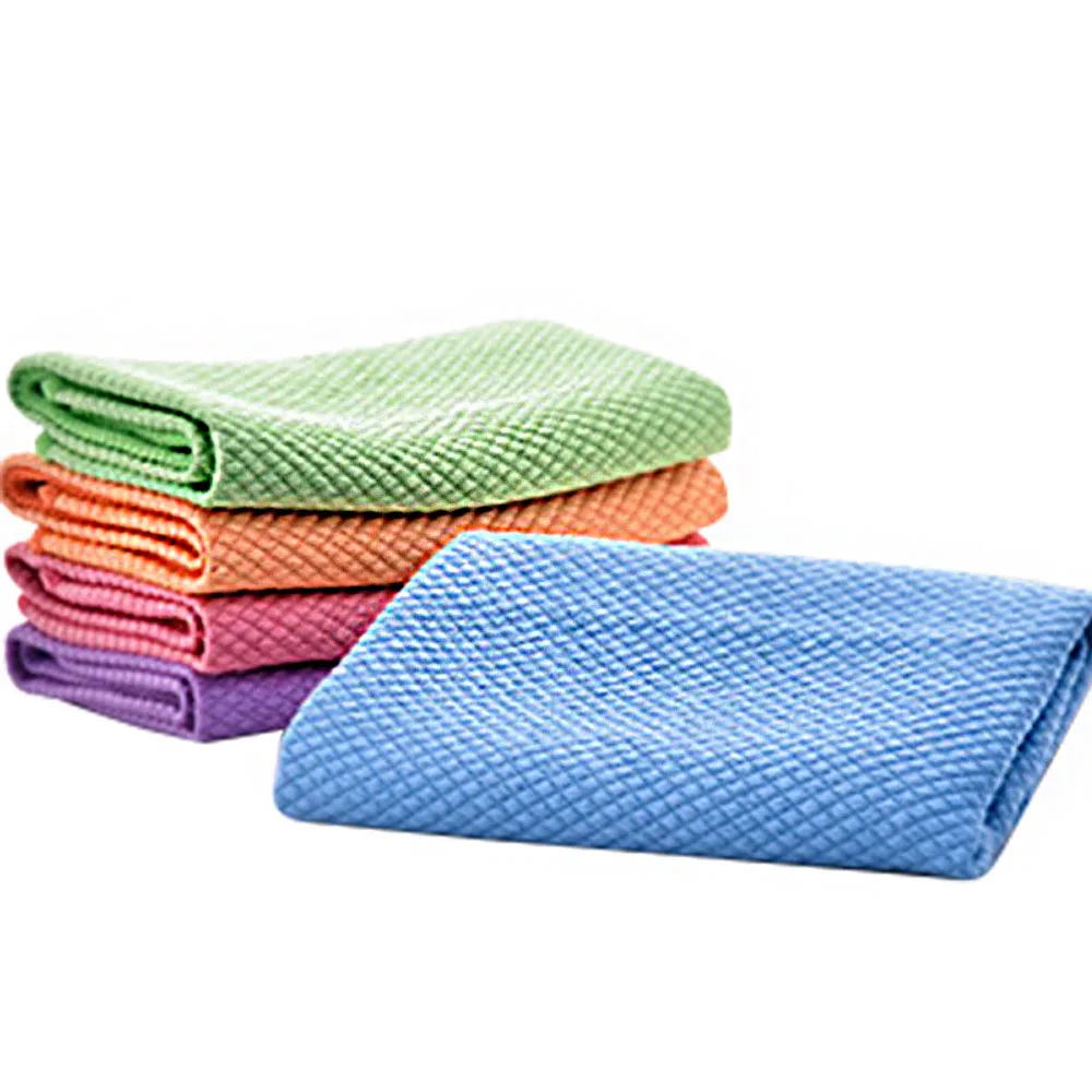 

Soft Microfiber Cleaning Towel Absorbable Glass Kitchen Cleaning Cloth Wipes Table Window Car Dish Towel Rag