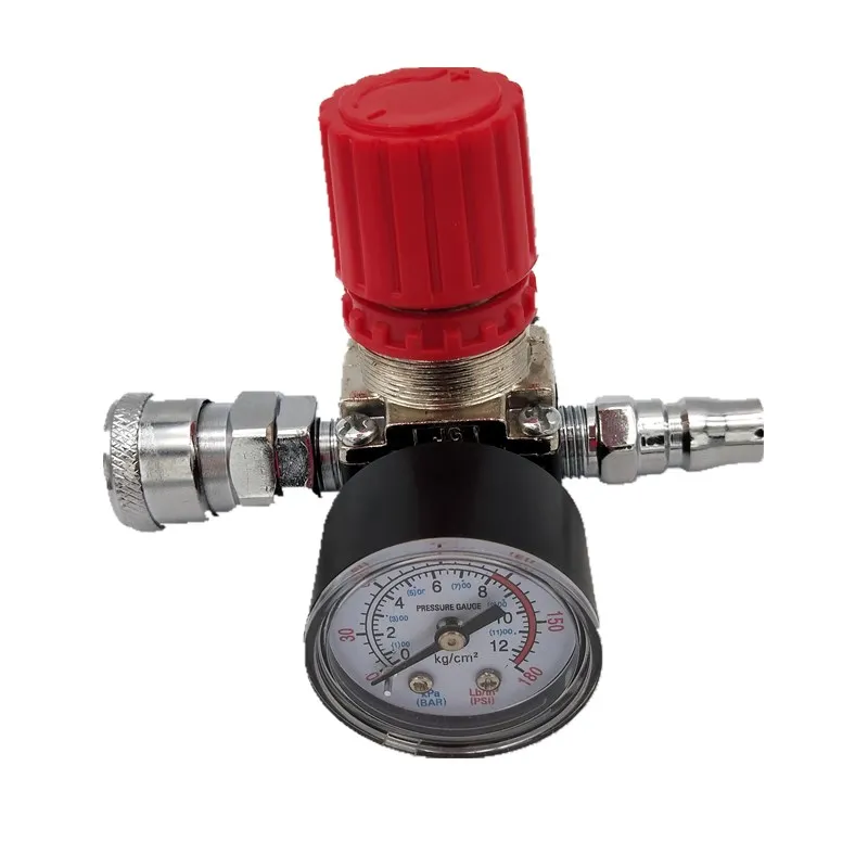 1pc 180PSI 12 Bar Druk Regulator Schakelaar Regelklep met Meters 1/4 