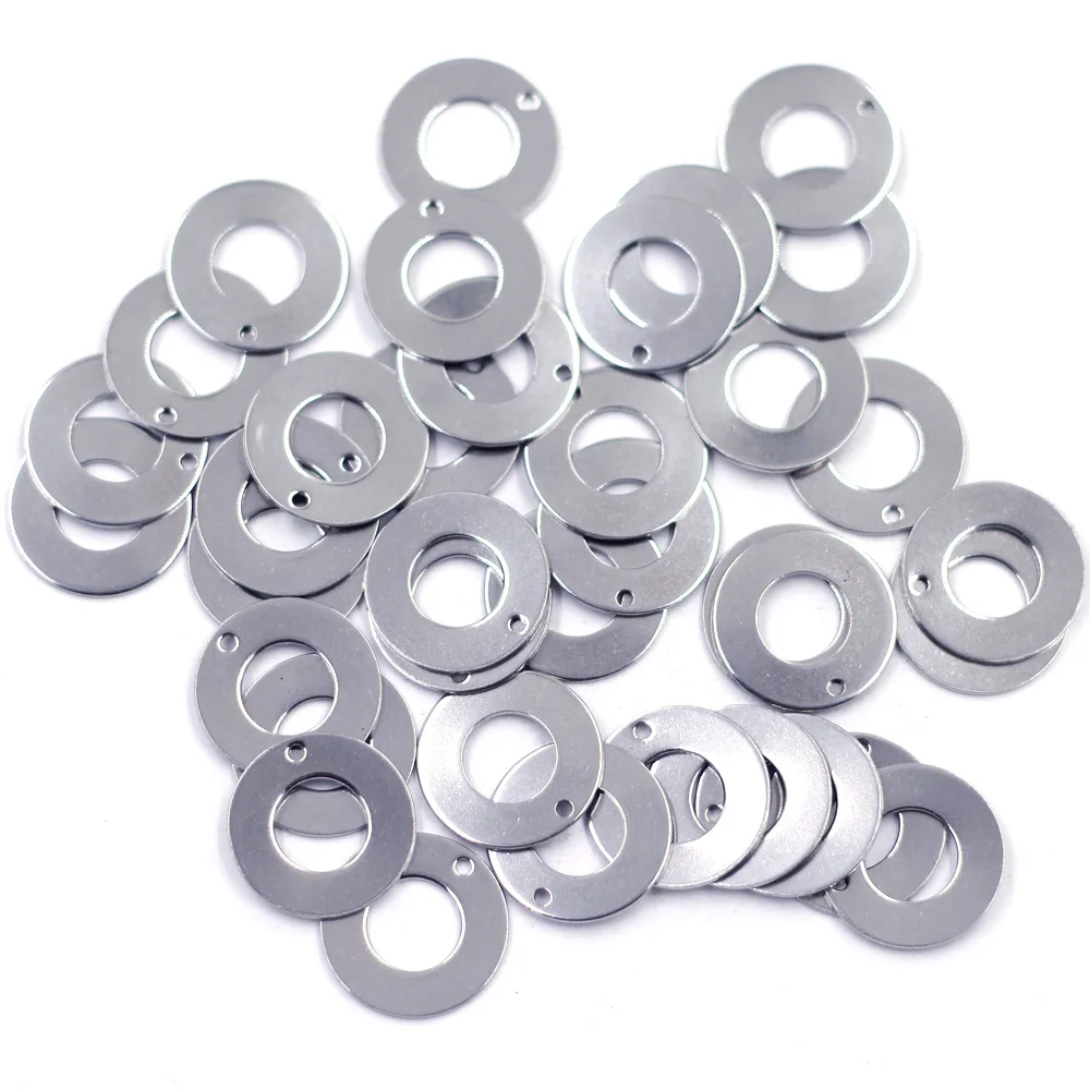 

100Pcs Pendants Stainless Steel Circle Blank Stamping Tags Round Silver Tone Charms Jewelry DIY Findings 20mm