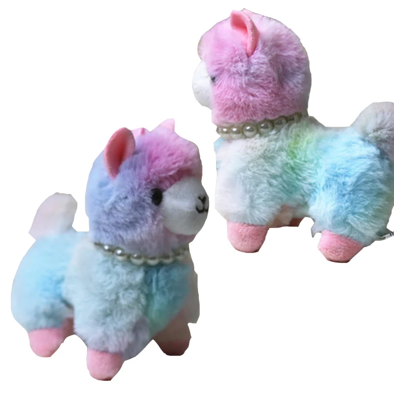 

10cm Cute Animal Plush Stuffed Toys Keychain Pendant Horse Doll Alpaca Backpack Decoration Doll Gift For Children Kids
