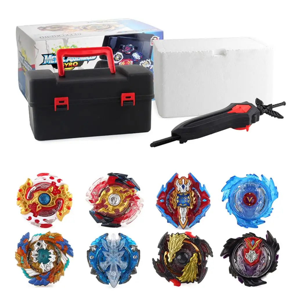 

8x Burst Spinner Top Gyro Top Set Kids Cool Battle Toy Alloy XD168-21K