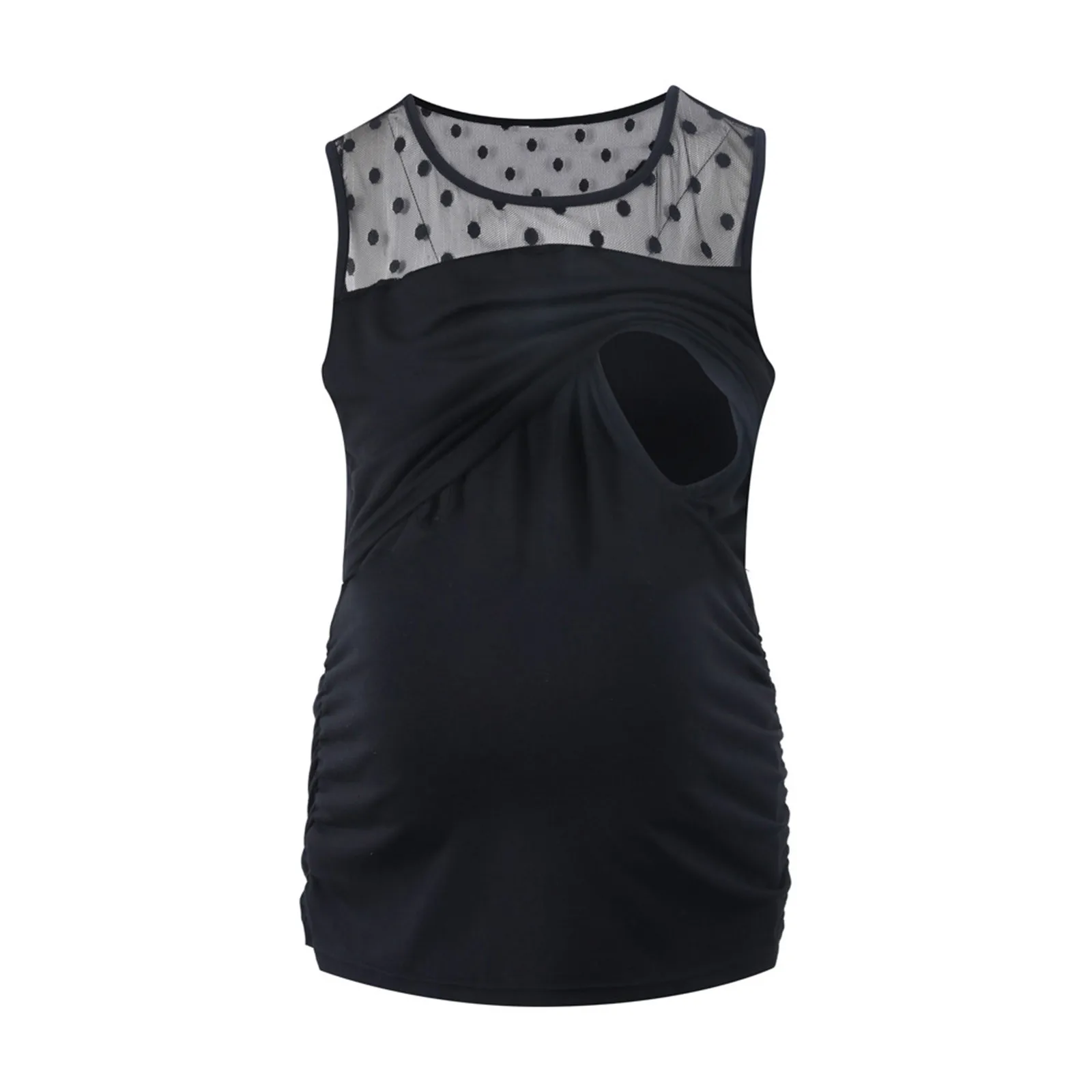 

Tops For Women Summer Maternity Multifunctional Sleeveless Patchwork Top Maternity Casual Solid Black Vest Tees Mujer Camisetas