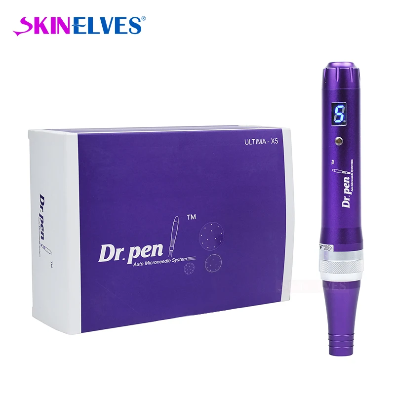 Dr pen X5 Новый беспроводной микро иглы цифровой ЖК-дисплей Дерма ручка